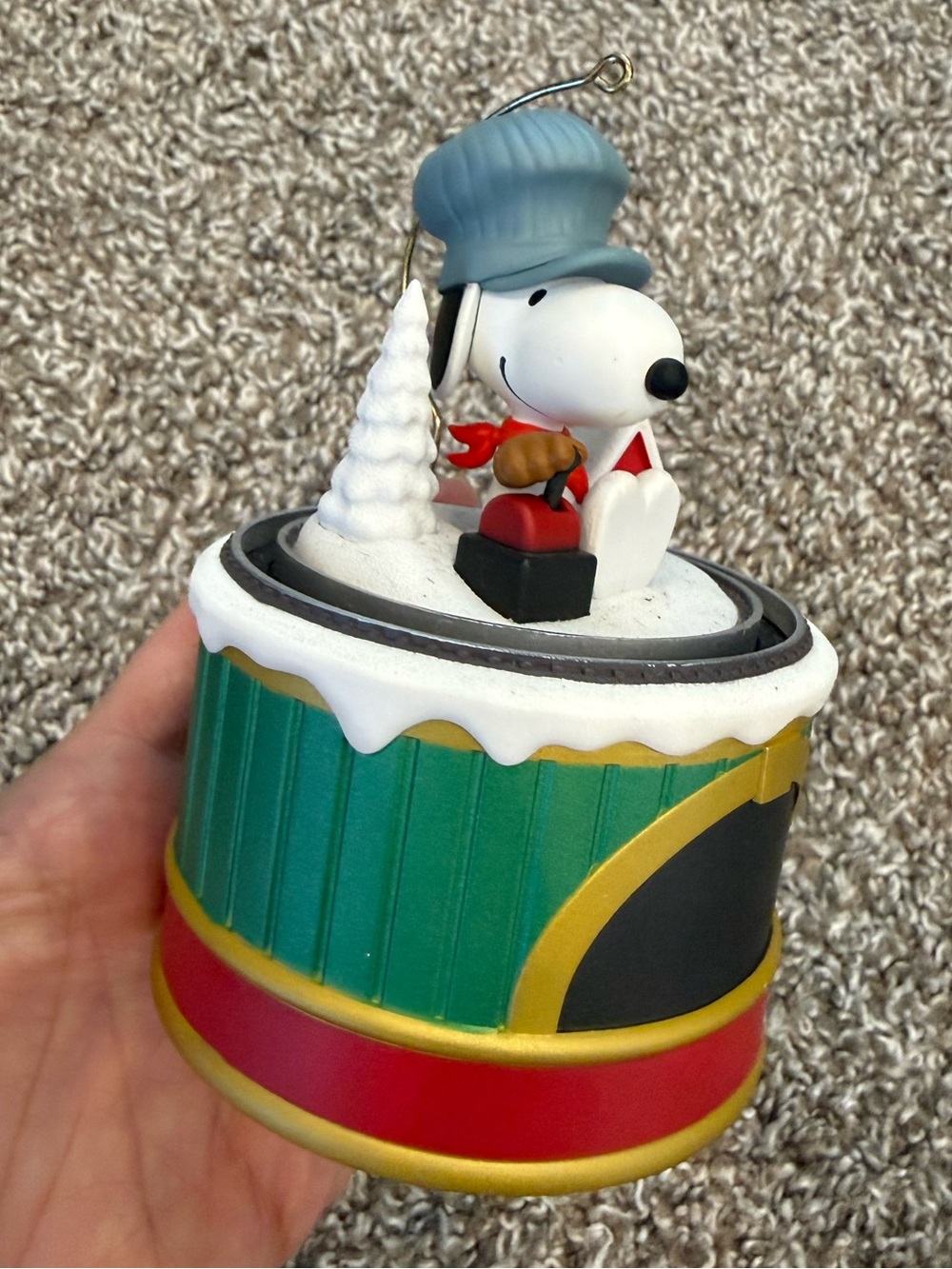 Hallmark 2021 Snoopy's Toy Train Peanuts Gang Magic Woodstock Christmas Ornament